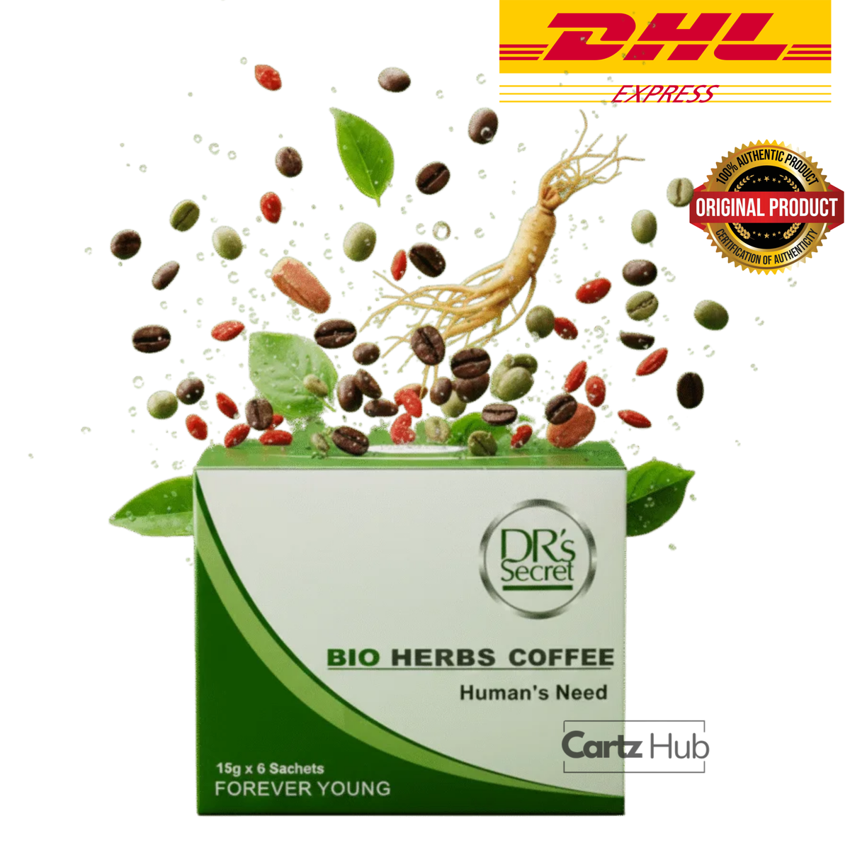 (1 Set = 5 Boxes) DR’s Secret Bio Herbs Coffee Free DHL Express Shipping