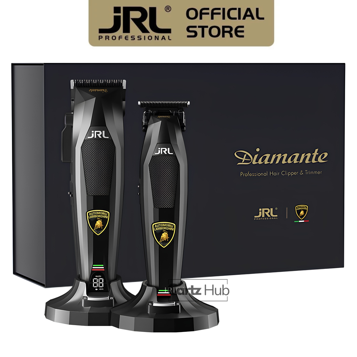 JRL x Lamborghini Diamante Cordless Clipper & Trimmer Set Limited Edition (Yellow/ Black)