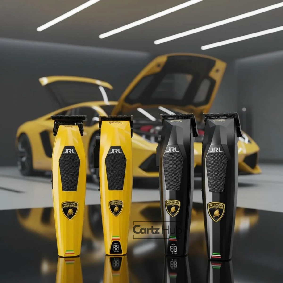JRL x Lamborghini Diamante Cordless Clipper & Trimmer Set Limited Edition (Yellow/ Black)